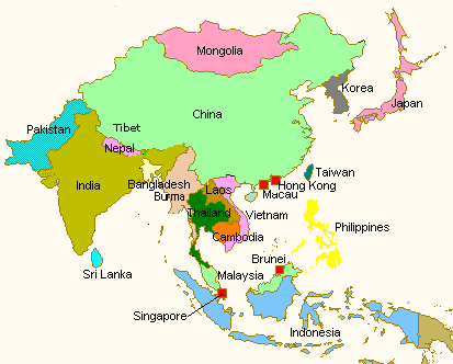 Map of Asia